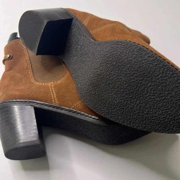 Anne Klein leather pull on boots brown and size 8.5 - Picture 3 of 8